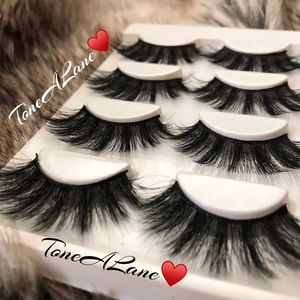 Mink Lashes Eyelashes False Eyelashes Glam 4 Pairs